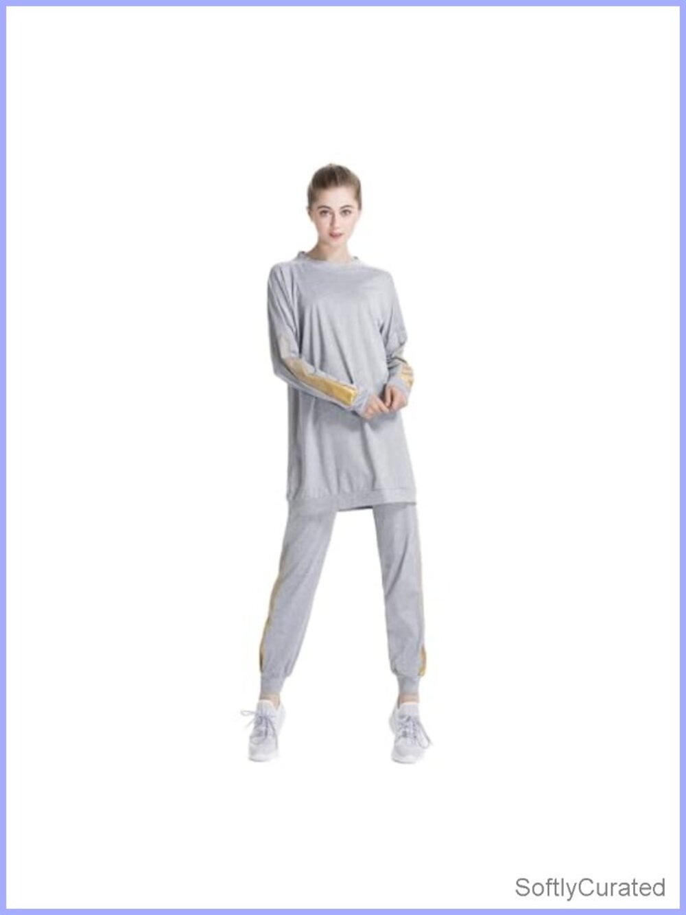 Long Sleeve Tracksuit 2 Piece Modest Muslim Sportswear Sweatsuit Set